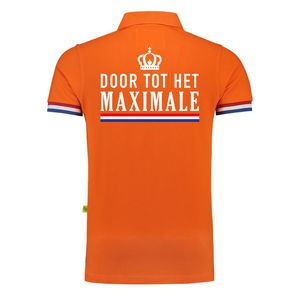 Luxe Koningsdag poloshirt Door tot het maximale oranje 200 grams voor heren