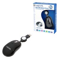 LogiLink ID0016 Muis USB Optisch Zwart 3 Toetsen 800 dpi Kabelinvoer - thumbnail