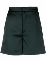 AMI Paris short en satin à taille haute - Vert