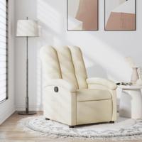 Fauteuil verstelbaar stof crmekleurig