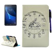 Samsung Galaxy Tab A 7.0 inch / T280 horizontaal Twaalf sterrenbeelden patroon PU leren Flip Hoesje met houder, slaap / ontwaak functie en opbergruimt