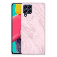Samsung Galaxy M53 | TPU | Siliconen hoesje | Marble Pink - Origineel Cadeau Vriendin