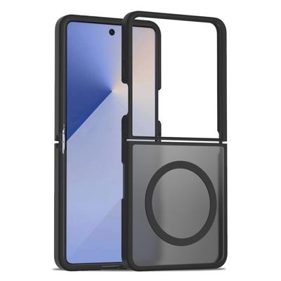 Lunso Samsung Galaxy Z Flip 7 slank backcover hoesje met MagSafe ondersteuning - Zwart