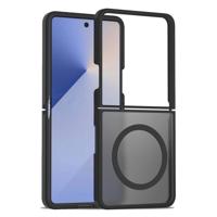 Lunso Samsung Galaxy Z Flip 7 slank backcover hoesje met MagSafe ondersteuning - Zwart