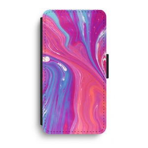 Paarse stroom: iPhone XR Flip Hoesje