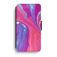 Paarse stroom: iPhone XR Flip Hoesje