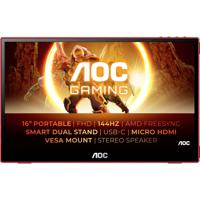 AOC 16G3 LCD-monitor Energielabel E (A - G) 39.6 cm (15.6 inch) 1920 x 1080 Pixel 16:9 4 ms IPS LCD