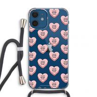 Chicks before dicks: iPhone 12 mini Transparant Hoesje met koord