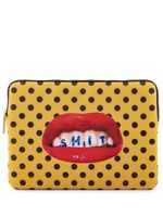 Seletti pochette d'ordinateur à pois - Jaune