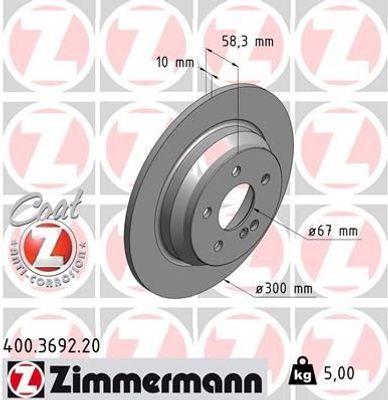 Remschijf Coat Z 400369220