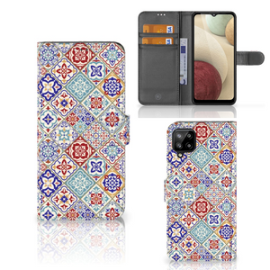 Samsung Galaxy A12 Bookcase Tiles Color