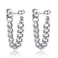 Zilverkleurige Dames Oorbellen Ketting van Edelstaal
