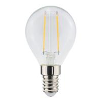 LED Filament lamp E14 - 2,5 Watt 250 Lumen - G45 vorm - 2700K Warmwit licht - Dimbaar - Helder glas