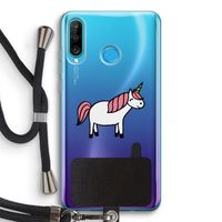 Eenhoorn: Huawei P30 Lite Transparant Hoesje met koord