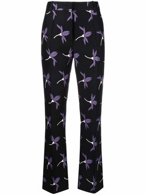 Valentino Garavani pantalon à imprimé Fairy Flowers - Noir