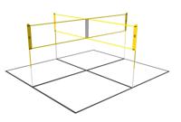 Umbro voetvolley, volleybal en badminton crossnet - 400 x 168 cm