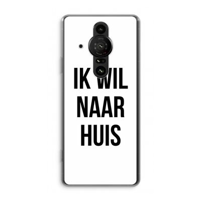 Ik wil naar huis: Sony Xperia Pro-I Transparant Hoesje