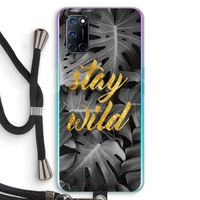 Stay wild: Oppo A92 Transparant Hoesje met koord