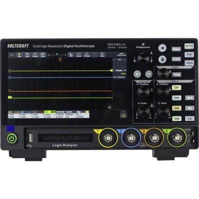 VOLTCRAFT DOV2504 LA Digitale oscilloscoop 250 MHz 4-kanaals 1.25 GSa/s 100 Mpts 12 Bit Digitaal geheugen (DSO), Logic-analyser 1 stuk(s)