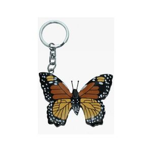 Houten vlinder sleutelhanger 6 cm   -