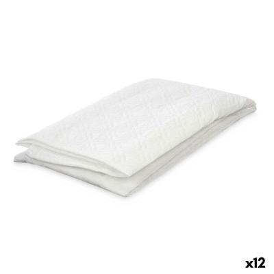 Beschermhoes voor Wasmachine Wit Stof 63 x 58 x 85 cm 22 x 32 x 2,5 cm Gestoffeerd (12 Stuks)