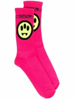 BARROW chaussettes à logo imprimé - Rose