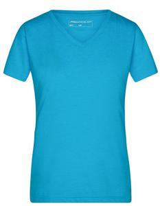 James & Nicholson JN973 Ladies´ Heather T-Shirt - Turquoise-Melange - L