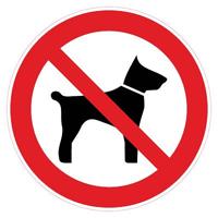 Pictogram Verboden voor honden - 10cm