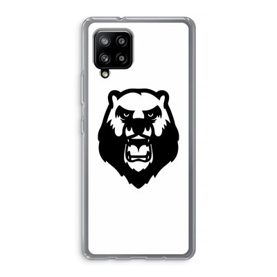 Angry Bear (white): Samsung Galaxy A42 5G Transparant Hoesje