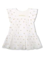 Givenchy Kids 4G-embroidered mesh dress - Blanc