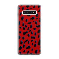Red Leopard: Samsung Galaxy S10 4G Transparant Hoesje