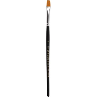 Creativ Company Gold line penselen, afm 8, l: 18,5 cm, b: 8 mm, plat, 12 stuk/ 1 doos