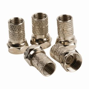 Nedis CSGB41906ME F-connector Male - Voor 7,0 Mm Kabels 5 Stuks Metaal