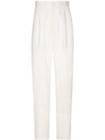 Dolce & Gabbana pantalon de costume en lin mélangé - Blanc - thumbnail