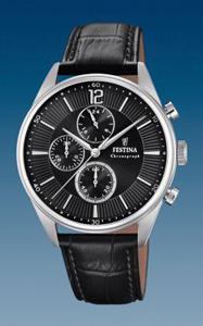 Horlogeband Festina F20286 / F20286-4 / F20286-6 Leder Zwart 21mm