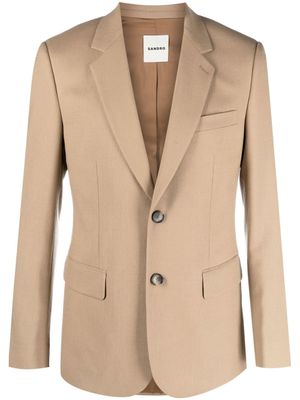 SANDRO veste de costume en laine - Tons neutres