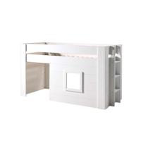Leen Bakker - Vipack Halfhoogslaper Noah - 213,6x96x120,1 Cm - MDF - Wit - 213.6x96x120.1 Cm