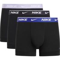 Nike Everyday Cotton Boxershort Trunk 3-Pack Zwart Blauw Grijs