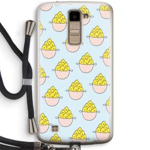 Citroenen: LG K10 (2016) Transparant Hoesje met koord