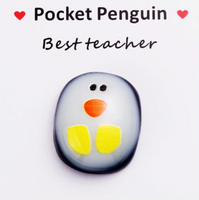 Kleine Pocket Pinguïn Wenskaart - Best Teacher - Spiritueel - Spiritueelboek.nl