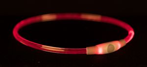 Trixie halsband usb flash light lichtgevend oplaadbaar tpu multi (65X0,8 CM)