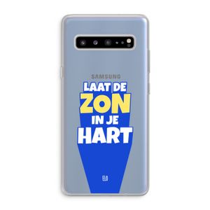 Laat de zon in je hart: Samsung Galaxy S10 5G Transparant Hoesje