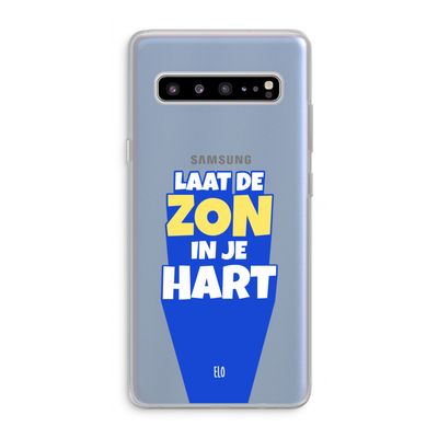 Laat de zon in je hart: Samsung Galaxy S10 5G Transparant Hoesje