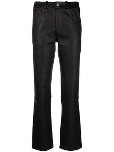 Arma pantalon en cuir à coupe droite - Noir