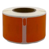 DULA Dymo Compatible labels - Oranje - 99010 - S0722370 - Adresetiketten - 1 rol - 28 x 89 mm - 130 labels per rol - thumbnail