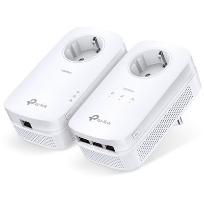 TL-PA8033P KIT AV1300 3-poorts Gigabit Passthrough Powerline Starterskit Powerline