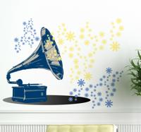 Sticker platenspeler Grammofoon Sticker platenspeler Grammofoon