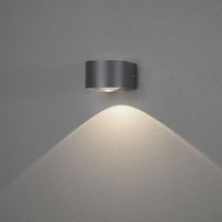 Wandlamp Gela aluminium donkergrijs 6W 3000K 550 Lumen 7881-370 Konstsmide