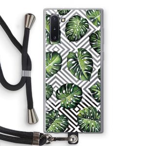 Geometrische jungle: Samsung Galaxy Note 10 Transparant Hoesje met koord