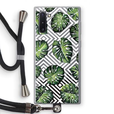 Geometrische jungle: Samsung Galaxy Note 10 Transparant Hoesje met koord